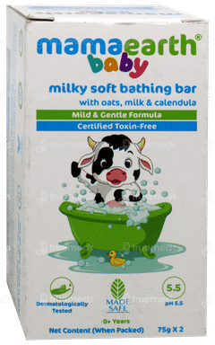 Mamaearth Baby Milky Soft Bathing Bar 75Gm Pack Of 2