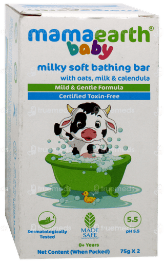 Mamaearth Baby Milky Soft Bathing Bar 75Gm Pack Of 2