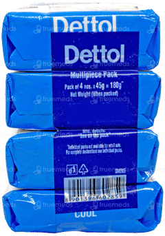 Dettol Cool With Crispy Menthol 45Gm Pack Of 4 Soaps