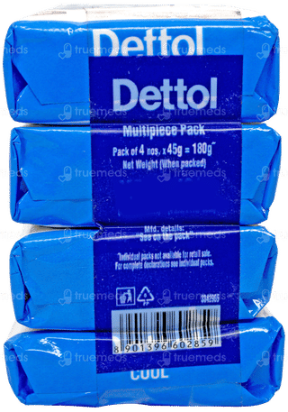 Dettol Cool With Crispy Menthol 45Gm Pack Of 4 Soaps