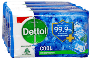 Dettol Cool With Crispy Menthol 45Gm Pack Of 4 Soaps