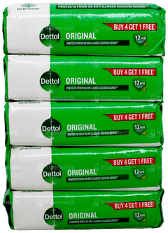 Dettol Original 12Hr Protective Shield + 100Gm Soap Buy 4 Get 1 Free