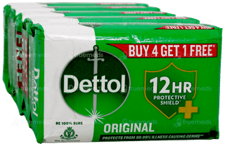 Dettol Original 12Hr Protective Shield + 100Gm Soap Buy 4 Get 1 Free