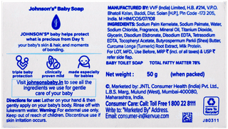 Johnsons Baby New & Improved Soap 50Gm