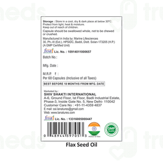 La Natures Flax Seed Oil Softgel Capsule 60