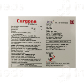 Curgona 500/5 MG Soft Gelatin Capsule 10