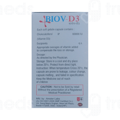 Biov D3 60000 IU Softgel Capsule 4