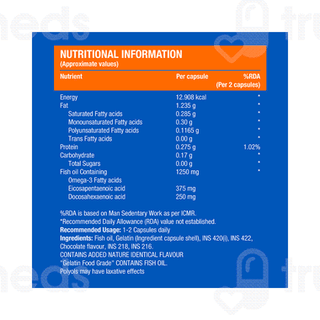 Fast And Up Promega 1250 MG Omega 3 Chocolate Soft Gels 60