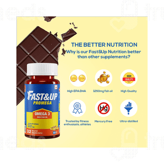 Fast And Up Promega 1250 MG Omega 3 Chocolate Soft Gels 60