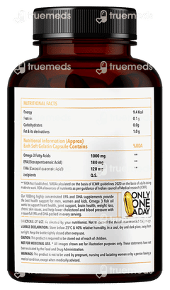 Zingavita Omega 3 Fish Oil 1000 MG Soft Gelatin Capsule 60