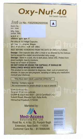 Oxy Nut 40 Capsule 15
