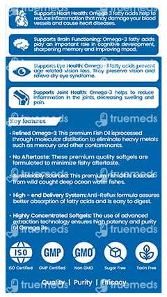 Dr Morepen Omega 3 Fish Oil Triple Strength 1250mg Capsule 60