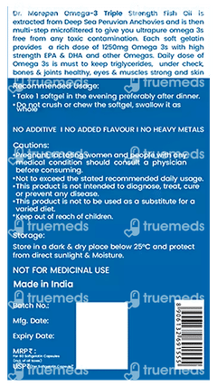 Dr Morepen Omega 3 Fish Oil Triple Strength 1250mg Capsule 60