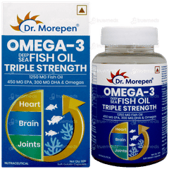 Dr Morepen Omega 3 Fish Oil Triple Strength 1250mg Capsule 60