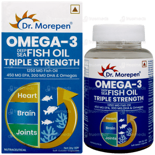 Dr Morepen Omega 3 Fish Oil Triple Strength 1250mg Capsule 60