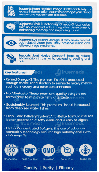 Dr Morepen Omega 3 Fish Oil Triple Strength 1250mg Capsule 60