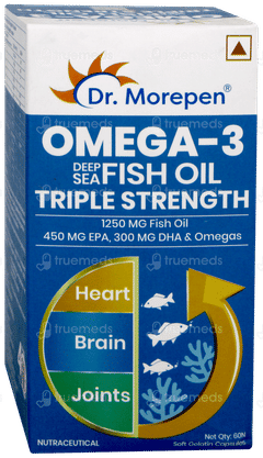 Dr Morepen Omega 3 Fish Oil Triple Strength 1250mg Capsule 60