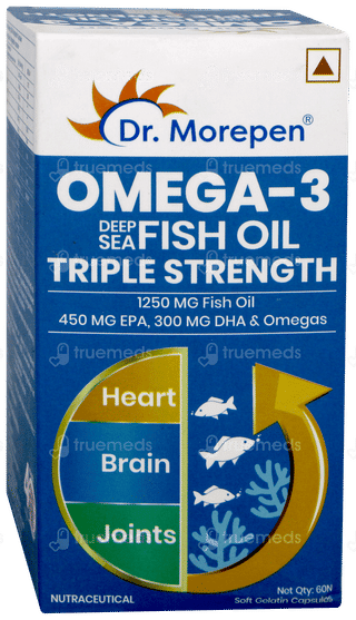 Dr Morepen Omega 3 Fish Oil Triple Strength 1250mg Capsule 60