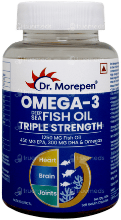 Dr Morepen Omega 3 Fish Oil Triple Strength 1250mg Capsule 60