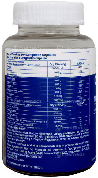 Dr Morepen Omega 3 Fish Oil Triple Strength 1250mg Capsule 60