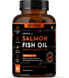 Nirvasa Omega 3 Salmon Fish Oil Softgel Capsule 60 Nirvasa Omega 3 Salmon Fish Oil Softgel Capsule 60