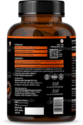 Nirvasa Omega 3 Salmon Fish Oil Softgel Capsule 60