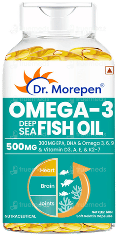 Dr Morepen Omega 3 Deep Sea Fish Oil 500mg Capsule 60
