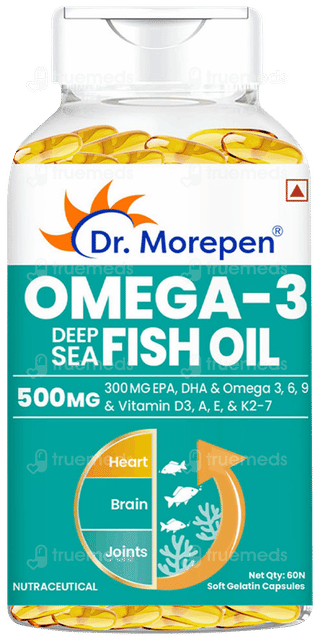 Dr Morepen Omega 3 Deep Sea Fish Oil 500mg Capsule 60