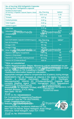 Dr Morepen Omega 3 Deep Sea Fish Oil 500mg Capsule 60