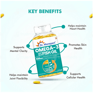 Dr Morepen Omega 3 Deep Sea Fish Oil 500mg Capsule 60