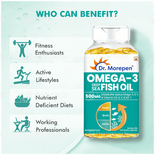 Dr Morepen Omega 3 Deep Sea Fish Oil 500mg Capsule 60