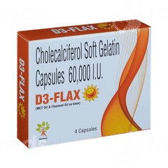 D3 Flax 60000 IU Softgel Capsule 4 D3 Flax 60000 IU Softgel Capsule 4