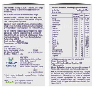 Jubilant Nutrihance Ub Gold Sucrose Free Veg Capsule 60