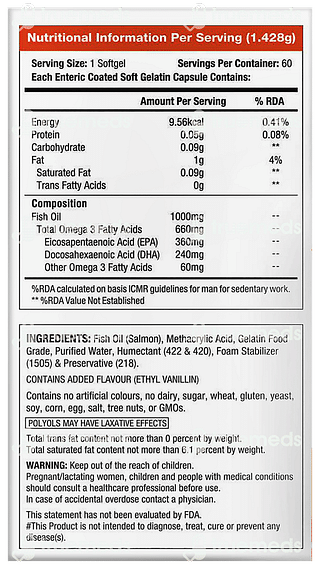 St Botanica Salmon Fish Oil 1000 MG Softgels Capsule 60