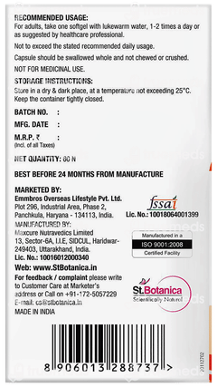 St Botanica Salmon Fish Oil 1000 MG Softgels Capsule 60