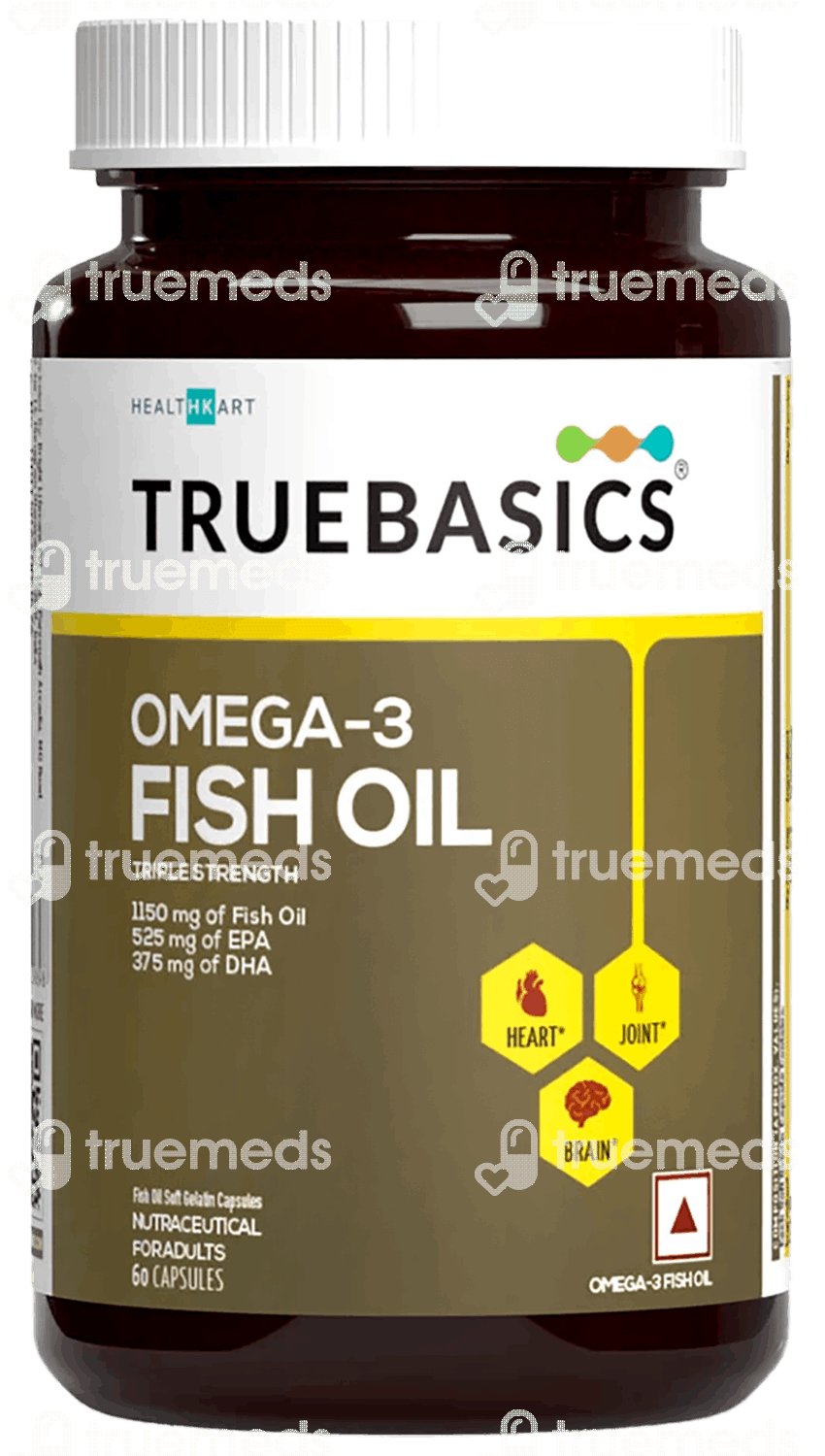 Truebasics Omega 3 Fish Oil Soft Gelatin Capsule 60 Uses, Side