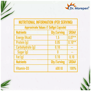 Dr Morepen Vitamin D3 Capsule 60