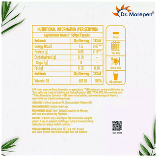 Dr Morepen Vitamin D3 Capsule 60