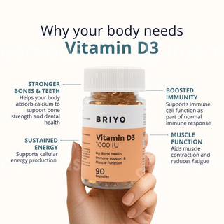 Briyo Vitamin D3 1000 Iu Soft Gel Capsule 90