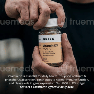 Briyo Vitamin D3 1000 Iu Soft Gel Capsule 90