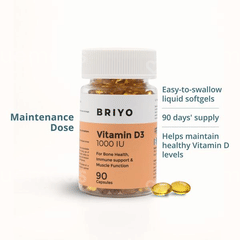 Briyo Vitamin D3 1000 Iu Soft Gel Capsule 90