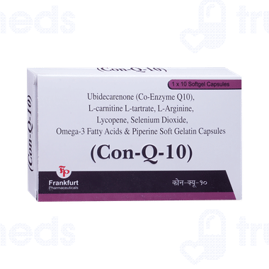 Con Q 10 Soft Gelatin Capsule 10 - Uses, Side Effects, Dosage, Price