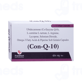 Con Q 10 Soft Gelatin Capsule 10 - Uses, Side Effects, Dosage, Price |  Truemeds