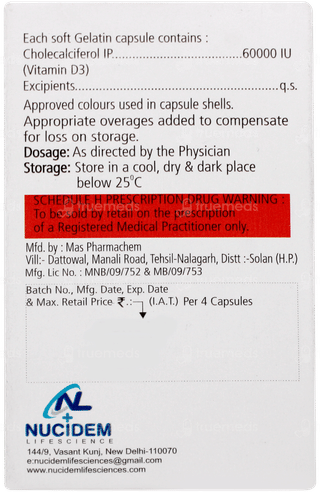 Nucical D3 60000 IU Soft Gelatin Capsule 4