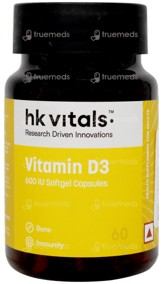 Healthkart Hk Vitals Vitamin D3 600iu Capsule 60