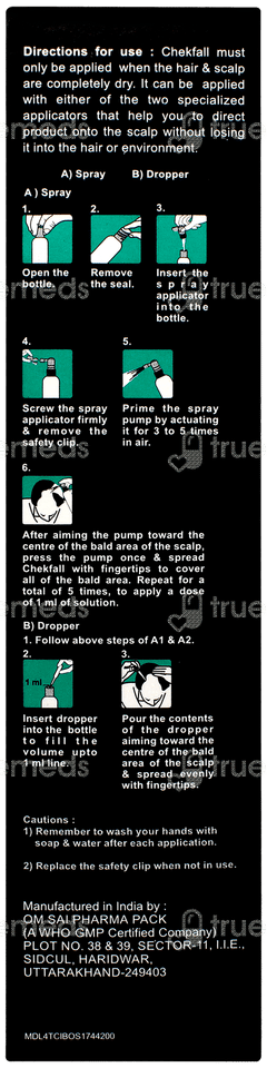 Chekfall Alcohol Free  Spray/solution 60ml