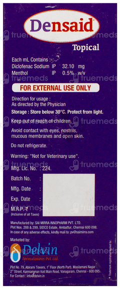Densaid Topical Solution 50Ml