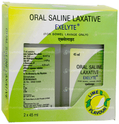 Exelyte Lime Flavour 45Ml 2 Pack Of Solutions
