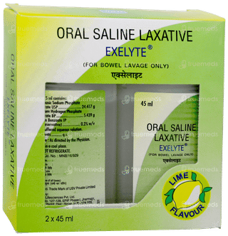 Exelyte Lime Flavour 45Ml 2 Pack Of Solutions