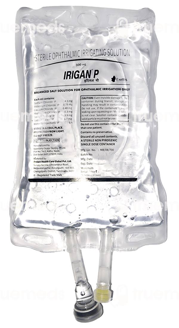 Irigan P Solution 500 Ml - Uses, Side Effects, Dosage, Price | Truemeds